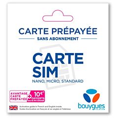 Cartes SIM Prépayées SFR La Carte