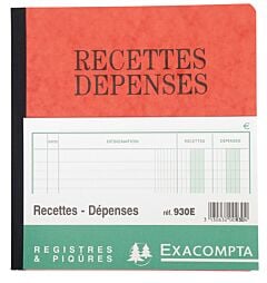 Exacompta 950E cahier Recette Dépense 80 Pages