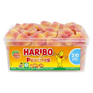 Haribo Persica pêche tubo 210 pièces - Bonbons Haribo