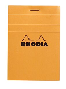 Rhodia Bloc notes orange agrafé 7,4 x 10,5 cm - petits carreaux 5x5 - 80  feuilles - lot de 5 - Blocs notes, porte-blocs