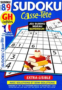 Casse-tête - SUDOKU: loisir et passe-temps pour tout le monde | Solutions  incluses