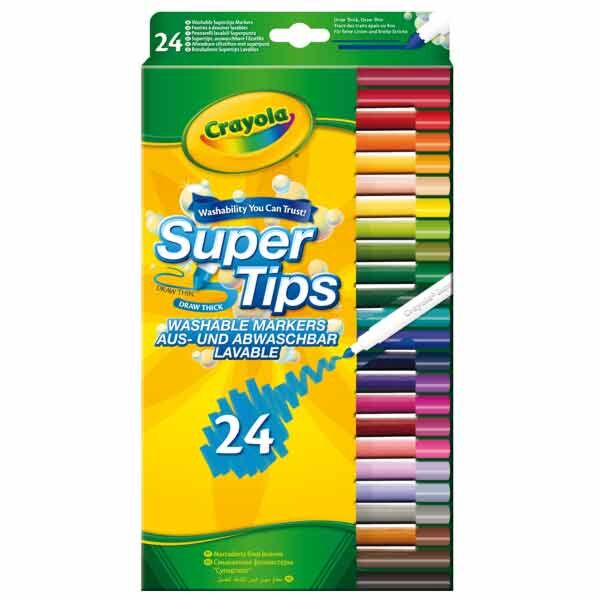 Etui 12 feutres coloriage pointe fine Crayola - Feutres de
