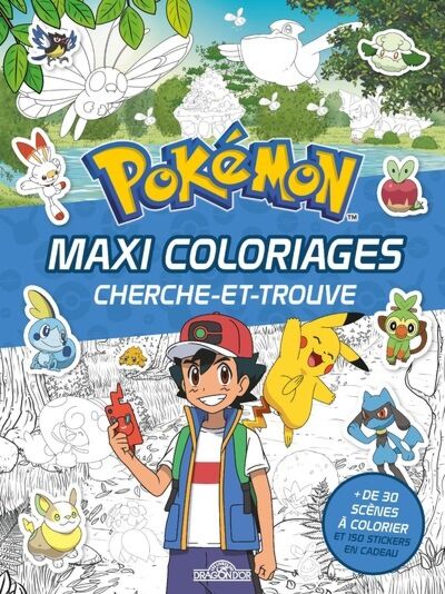Pokémon - Maxi coloriages cherche-et-trouve - Coloriages Pokémon